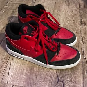 black and red nike air forces